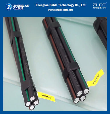 Фазовый круговой цепный округлый компактный алюминиевый воздушный кабель для передачи электроэнергии