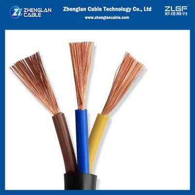 Многоядерный гибкий кабель из ПВХ Изолированный ПВХ с оболочкой IEC60227/BS EN 50525-2-11 3x2.5mm2 H05VV-F