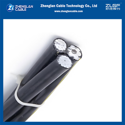 1KV ABC кабель триплекс AAC/XLPE+ACSR/XLPE 2x2AWG+2AWG ASTM S76-474
