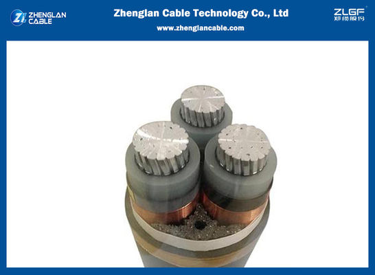 Силовые кабели напряжения тока Pvc 18/30(36) Kv 3Cx95sqmm Xlpe Cws Al средние