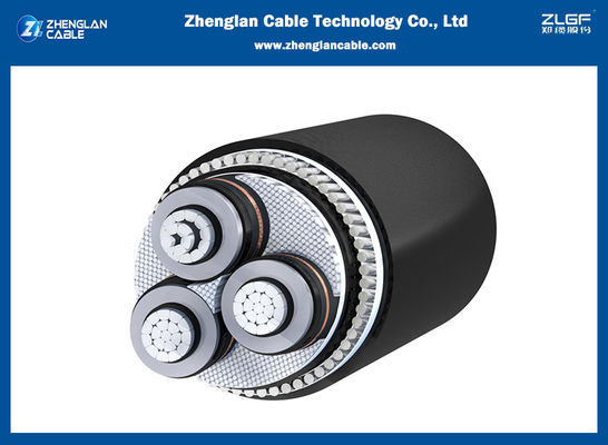 MV 33KV AL XLPE SWA PE 3x300SQMM Steel Wire Armoured Power Cable
